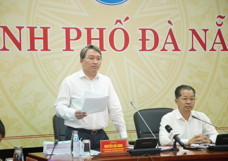 Bộ trưởng Bộ Tư pháp Nguyễn Hải Ninh phát biểu tại hội thảo. Ảnh: MOJ.