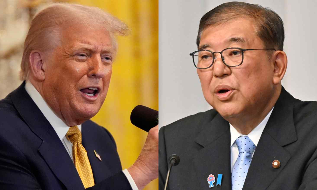 Tổng thống Mỹ Donald Trump và Thủ tướng Nhật Bản Shigeru Ishiba - Ảnh: Nikkei Asia