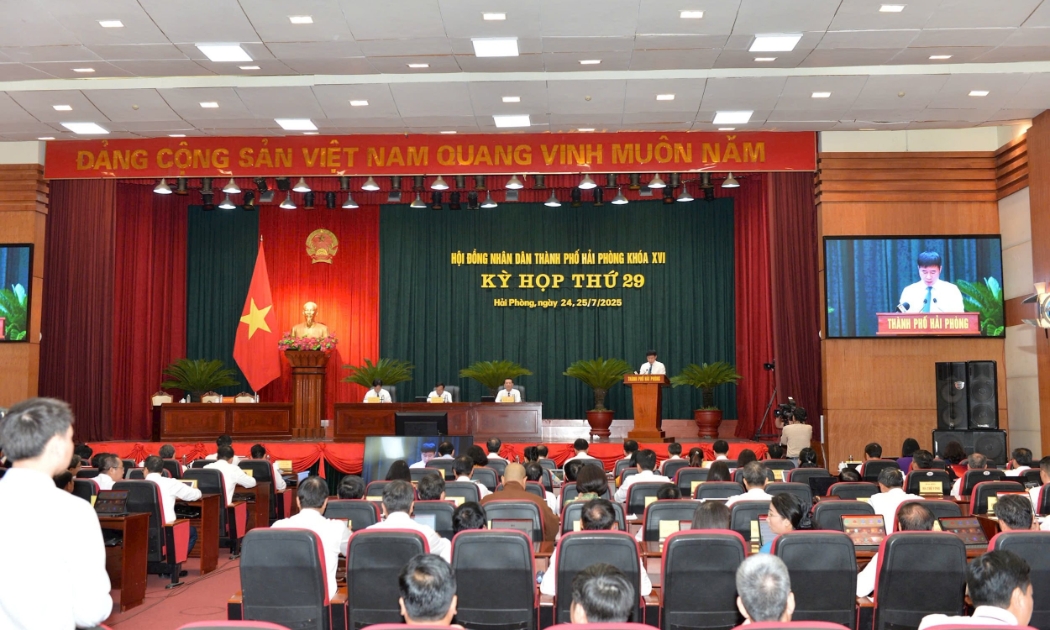 Quang cảnh kỳ họp 29 HĐND thành phố Hải Phòng