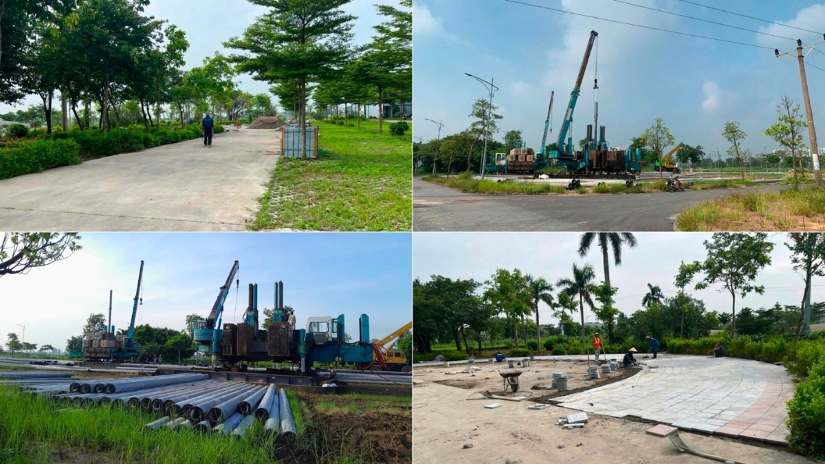 Tiến độ thi công tại dự án đang được đẩy mạnh từng ngày.