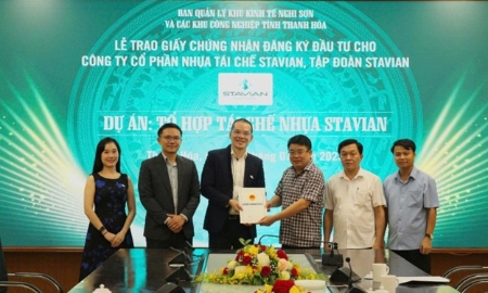 Dự án tổ hợp tái chế nhựa tại KKT Nghi Sơn nhận Giấy chứng nhận đăng ký đầu tư