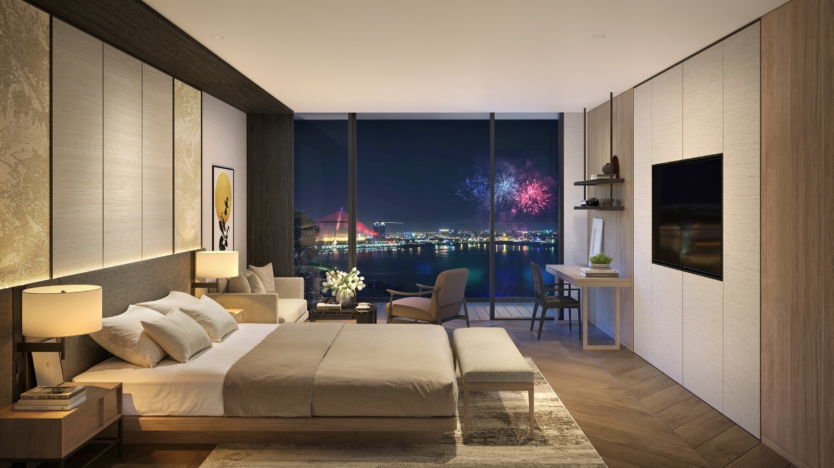 Kh&aacute;c với th&ocirc;ng thường, căn hộ studio h&agrave;ng hiệu Nobu Danang tuy tinh gọn nhưng diện t&iacute;ch kh&ocirc;ng nhỏ, vừa đảm bảo c&ocirc;ng năng một c&aacute;ch tinh tế vừa tối ưu cho d&ograve;ng tiền đầu tư.