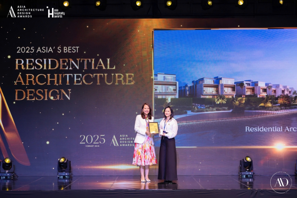 Khu dinh thự h&agrave;ng hiệu The Rivus nhận giải &ldquo;Thiết kế Kiến tr&uacute;c Nh&agrave; ở Xuất sắc nhất Ch&acirc;u &Aacute; 2025&rdquo;.
