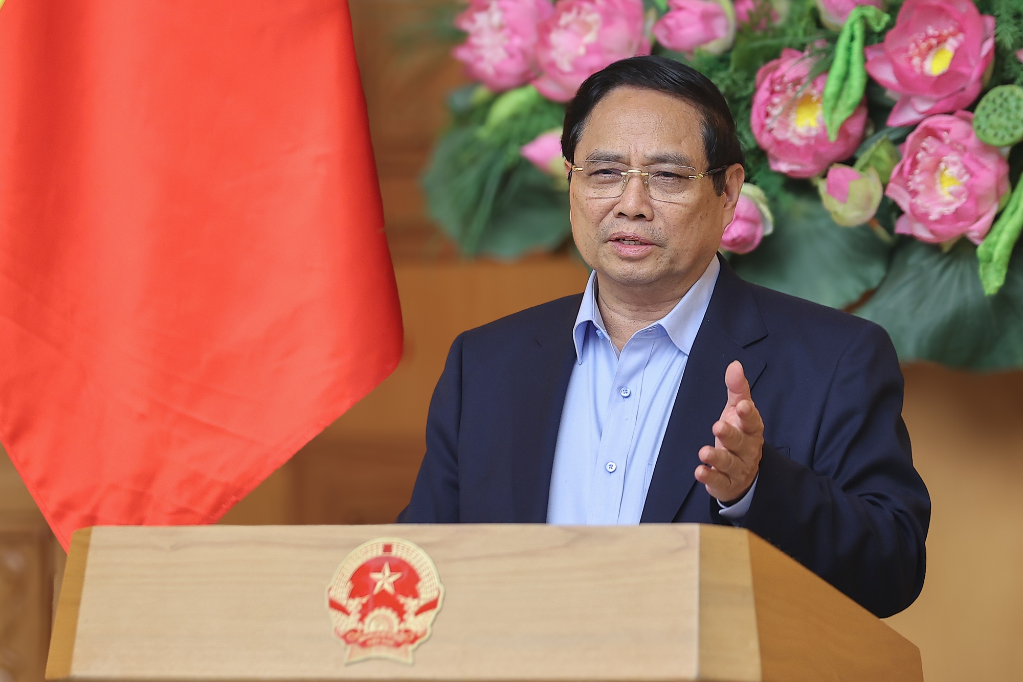 Thủ tướng Phạm Minh Chính chủ trì hội nghị - Ảnh: VGP