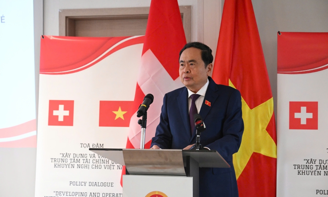 Chủ tịch Quốc hội Trần Thanh Mẫn phát biểu tại tọa đàm - Ảnh: Quochoi.vn