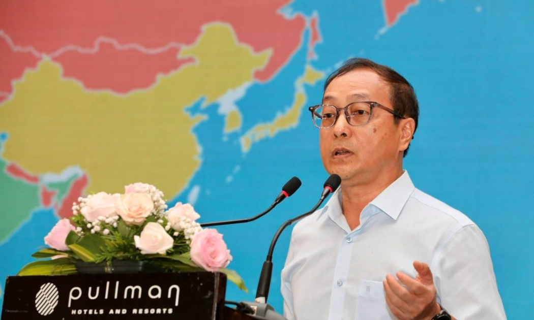 TS. Nguyễn Anh Tuấn trình bày tham luận tại Diễn đàn “Công nghệ Năng lượng trong kỷ nguyên mới”. Ảnh Tri Phong.