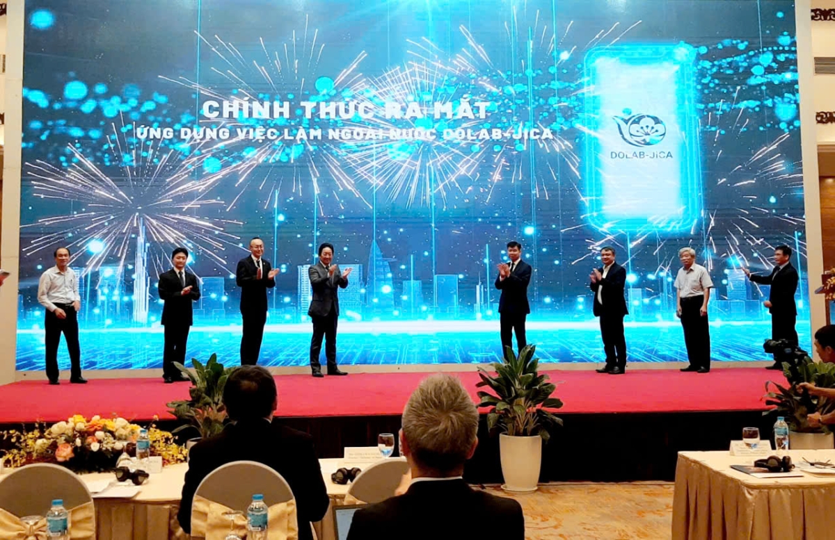 Lễ ra mắt hệ thống việc l&agrave;m ngo&agrave;i nước DOLAB-JICA (Ứng dụng DJ).&nbsp;