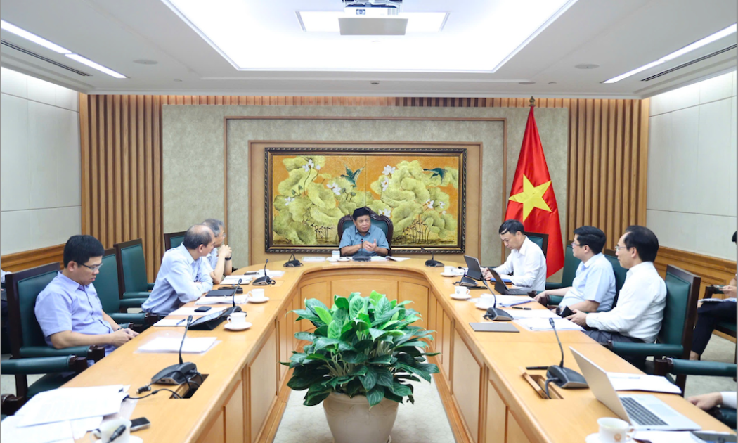 Phó Thủ tướng Nguyễn Chí Dũng chủ trì cuộc họp với các bộ, ngành về Đề án quốc gia khởi nghiệp sáng tạo - Ảnh: VGP.