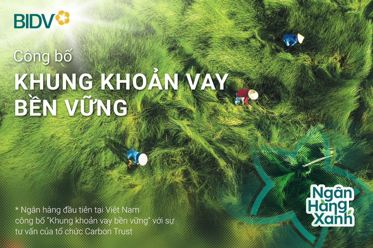 BIDV l&agrave; ng&acirc;n h&agrave;ng đầu ti&ecirc;n tại Việt Nam c&ocirc;ng bố &ldquo;Khung khoản vay bền vững&rdquo;.