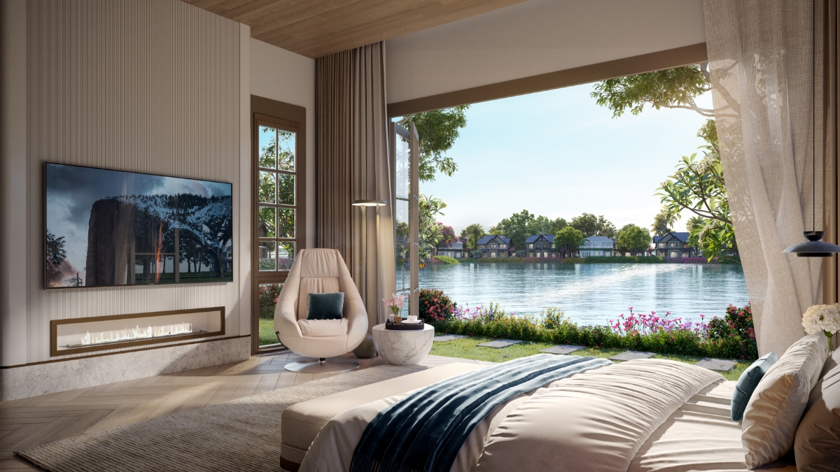 Gia chủ được tận hưởng kh&ocirc;ng gian sống gắn kết với thi&ecirc;n nhi&ecirc;n ngay ngưỡng cửa.