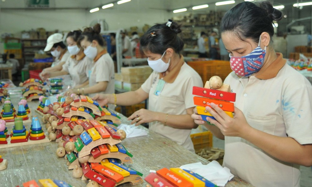 Đồ chơi bằng gỗ của Việt Nam được người tiêu dùng thế giới ưa chuộng.
