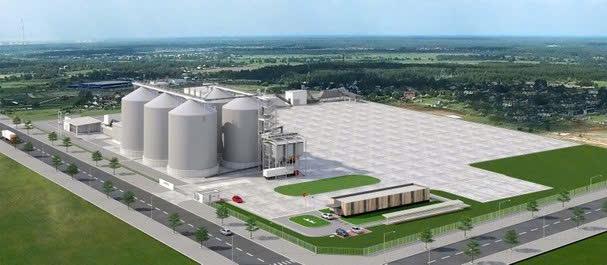 Nhà máy sản xuất viên nén Biomass Fuel Việt Nam đóng tại KCN VSIP Nghệ An