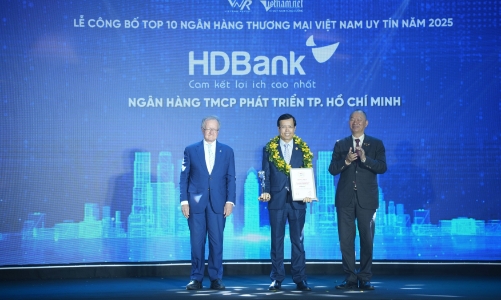 HDBank giữ vị trí thứ 3 Top ngân hàng niêm yết uy tín và hiệu quả nhất Việt Nam