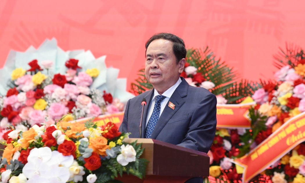 Chủ tịch Quốc hội Trần Thanh Mẫn phát biểu khai mạc Diễn đàn. Ảnh: TTXVN