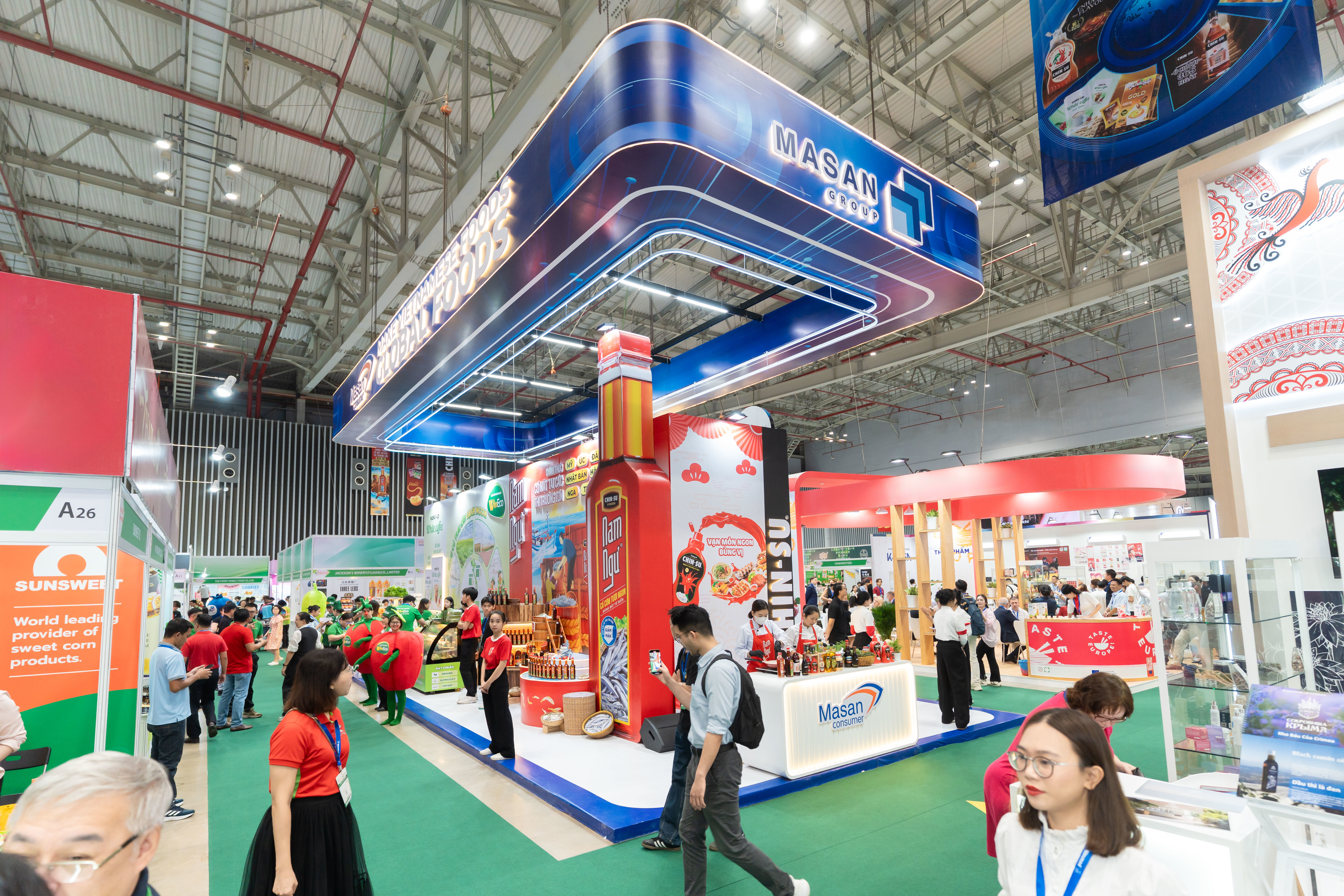 Không gian triển lãm và trải nghiệm của Masan tại Vietfood & Beverage Propack 2025.