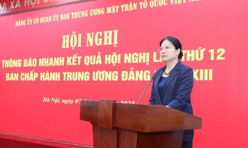 Đảng ủy Cơ quan Ủy ban Trung ương Mặt trận Tổ quốc Việt Nam thông báo nhanh kết quả Hội nghị lần thứ 12, khóa XIII