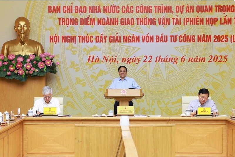 PM Pham Minh Chinh chairs the national teleconference on June 22. (Photo: VNA)