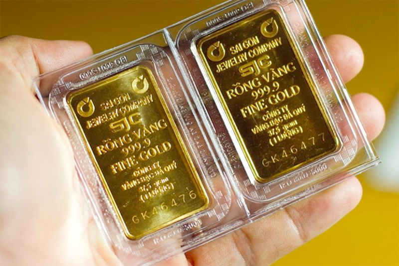 Giá vàng miếng SJC tại Ngọc Thẩm giảm 500 nghìn đồng mỗi chiều so với phiên 2/7
