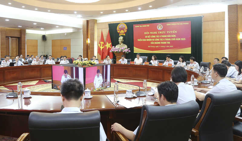 Hội nghị trực tuyến toàn quốc sơ kết công tác 6 tháng đầu năm (điểm cầu Hải Phòng)