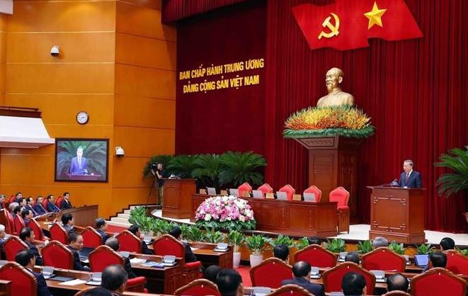 At the closing ceremony of the 13th Party Central Committee's 12th plenum (Photo: VNA)