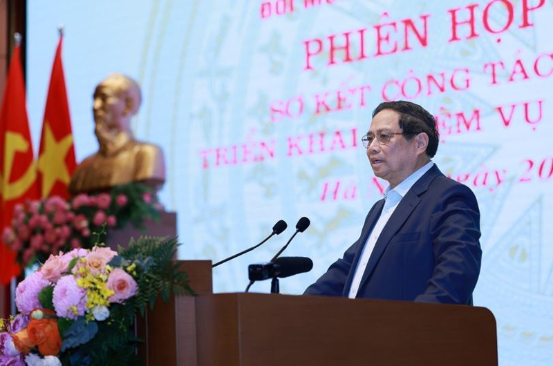 Prime Minister Pham Minh Chinh presides over the third meeting of the Government’s steering committee for science – technology development, innovation, digital transformation, and Project 06 in Hanoi on July 20. (Photo: VNA)