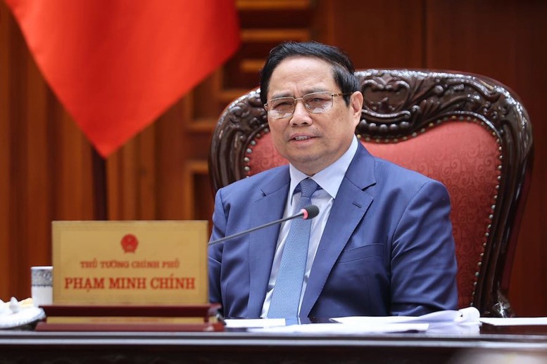 Thủ tướng Phạm Minh Chính phát biểu kết luận, cho ý kiến về từng nội dung - Ảnh: VGP.