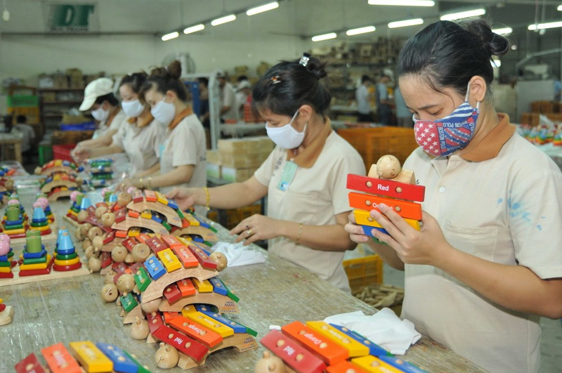 Đồ chơi bằng gỗ của Việt Nam được người tiêu dùng thế giới ưa chuộng.