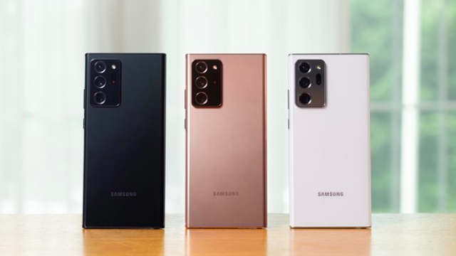 Các mẫu smartphone Galaxy Note 20 Ultra 5G.