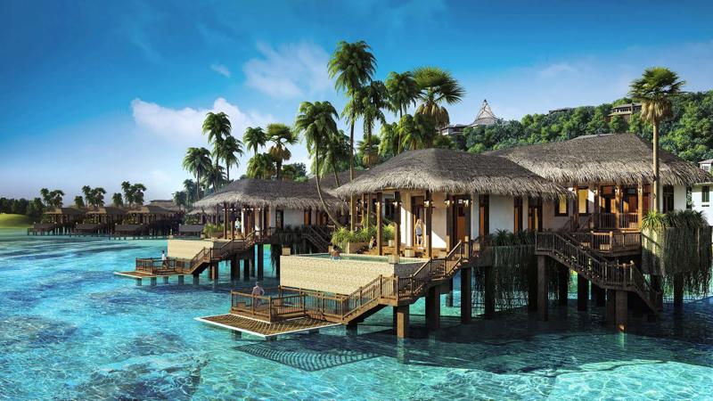 Biệt thự sát biển ở Premier Village Phú Quốc Resort mang tới khoảng cách gần nhất với biển, được thiết kế với cửa kính lớn và bể bơi riêng.