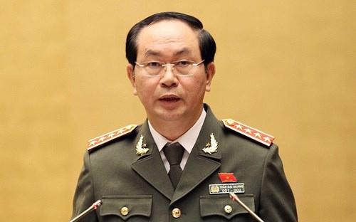 Bộ trưởng Bộ Công an Trần Đại Quang.<br>
