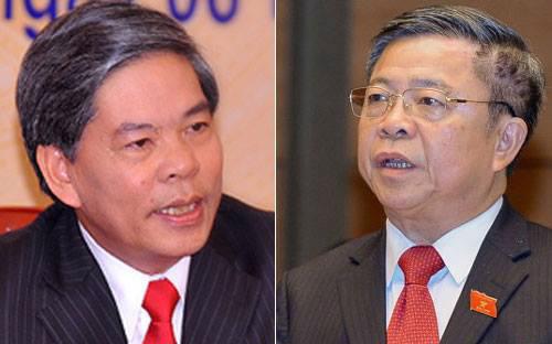 Ông Nguyễn Minh Quang và ông Võ Kim Cự - Hai trong số 4 cá nhân bị Thủ tướng kỷ luật lần này.<br>
