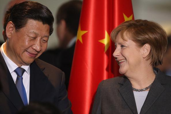 Thủ tướng Đức Angela Merkel và Chủ tịch Trung Quốc Tập Cận Bình - Ảnh: Getty.<br>