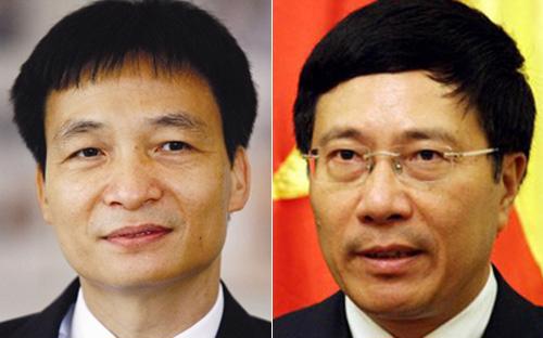 Ông Vũ Đức Đam (bên trái) và ông Phạm Bình Minh - hai ứng viên phó thủ tướng.