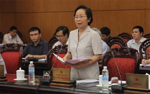 Phó chủ tịch nước Nguyễn Thị Doan: "Đạo đức xuống cấp ở mọi lĩnh vực, y đức, giáo dục, tư pháp, hành 
pháp đều có cả, nguyên nhân vì sao đã đến lúc cần tìm ra" - Ảnh: N.H.<br>