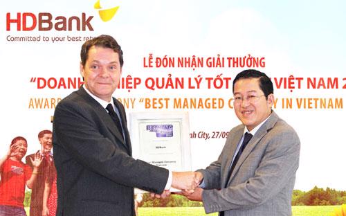 Ở giải thưởng này, HDBank là doanh nghiệp duy nhất của Việt Nam được xướng tên trong bảng công bố của Euromoney hai năm nay.