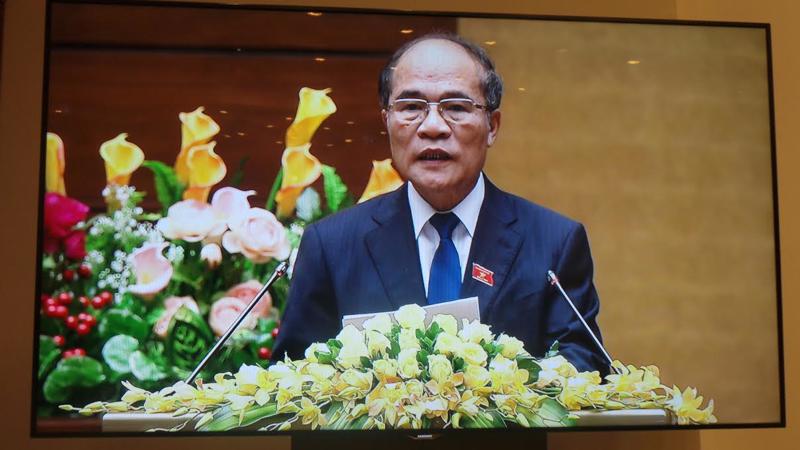 Chủ tịch Quốc hội Nguyễn Sinh Hùng.<br>