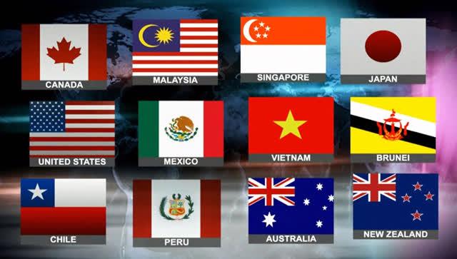 12 thành viên trong hiệp định TPP.<br>