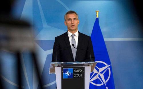 Tổng thư ký NATO Jens Stoltenberg - Ảnh: AP.<br>