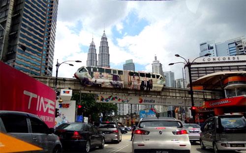 Đường phố ở thủ đô Kuala Lumpur của Malaysia.<br>