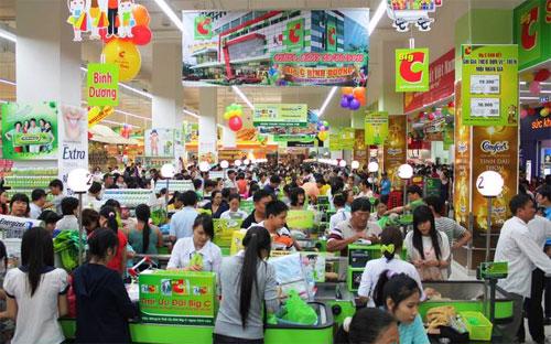 Bên trong một siêu thị Big C ở Việt Nam.<br>