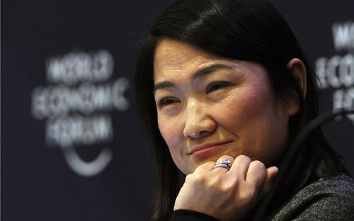 Bà Zhang Xin trong lần tham dự Diễn đàn Kinh tế thế giới ở Davos năm 2011 - <i>Ảnh: Reuters/ The Atlantic.</i><br>