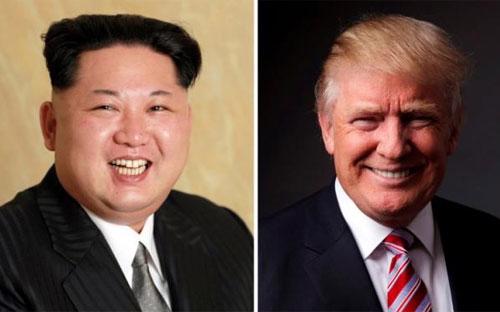 Nhà lãnh đạo Triều Tiên Kim Jong Un (trái) và ứng cử viên tổng thống Mỹ Donald Trump - Ảnh: Reuters.<br>