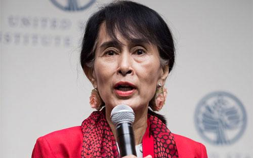 Chính trị gia Aung San Suu Kyi của Myanmar.<br>
