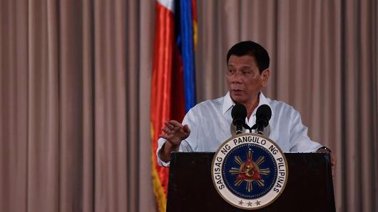 Tổng thống Philippines Rodrigo Duterte - Ảnh: Getty/CNBC.<br>