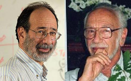  Hai giáo sư người Mỹ đoạt Nobel kinh tế  2012: Alvin E. Roth (trái) và Lloyd Shapley.<b><br></b>