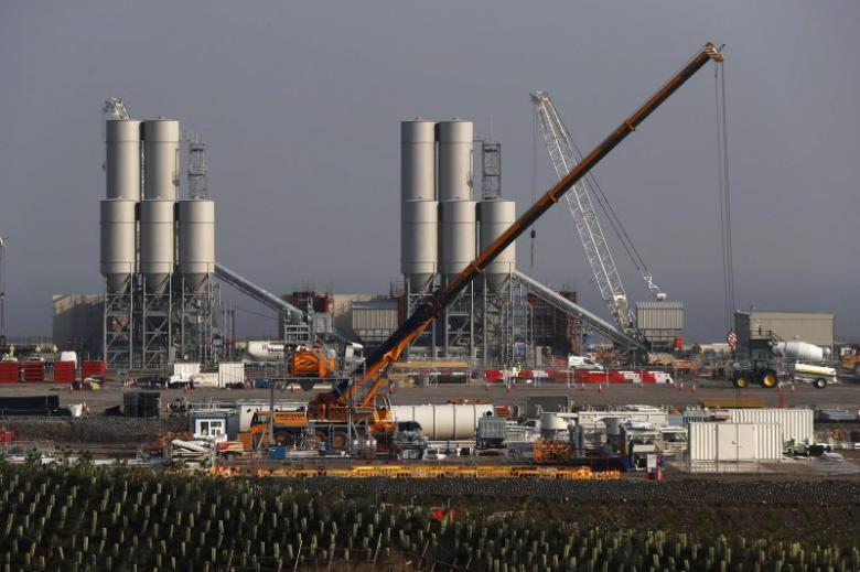 Khu vực xây dựng nhà máy điện hạt nhân Hinkley Point C ngày 14/9/2016 - Ảnh: Reuters.<br>