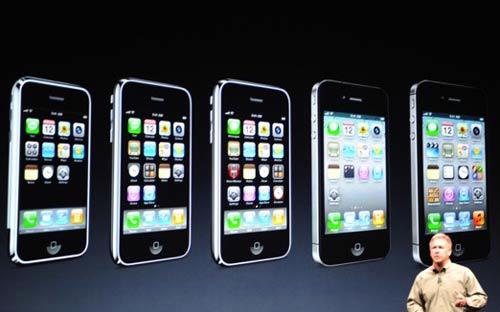 "Sự tiến hóa" của dòng điện thoại iPhone.<br>