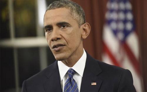 Tổng thống Mỹ Barack Obama phát biểu tại Phòng Bầu Dục, Nhà Trắng ngày 6/12 - Ảnh: Reuters.<br>