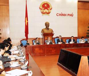 Lãnh đạo Chính phủ cùng các bộ, ngành thảo luận các giải pháp tháo gỡ khó khăn cho Tập đoàn Vinashin - Ảnh: Chinhphu.vn