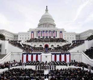 Quang cảnh buổi tổng duyệt cho lễ nhậm chức Tổng thống của ông Obama, ngày 20/1.